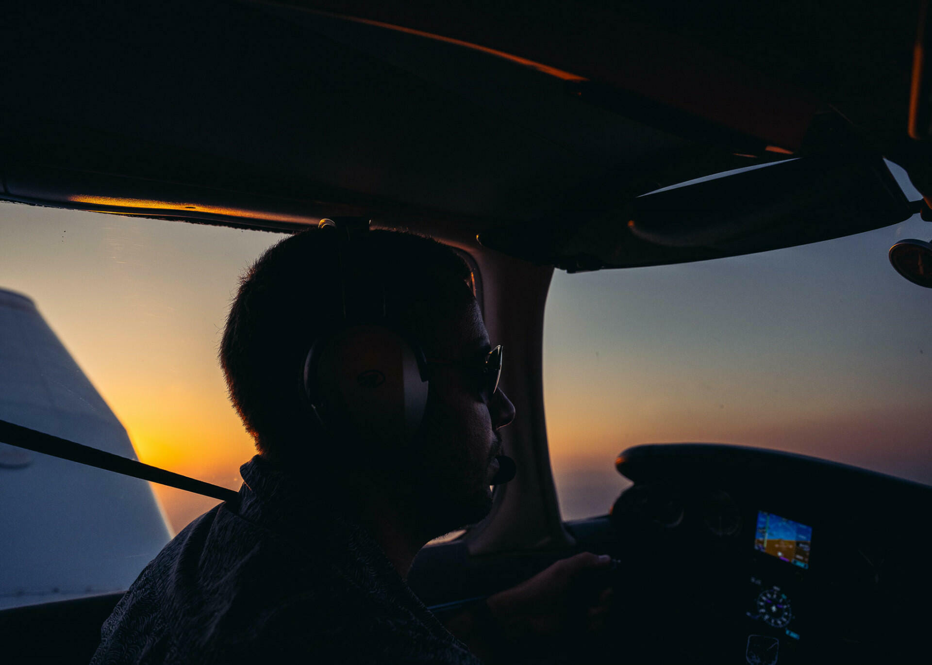 Blick aus dem Cockpit