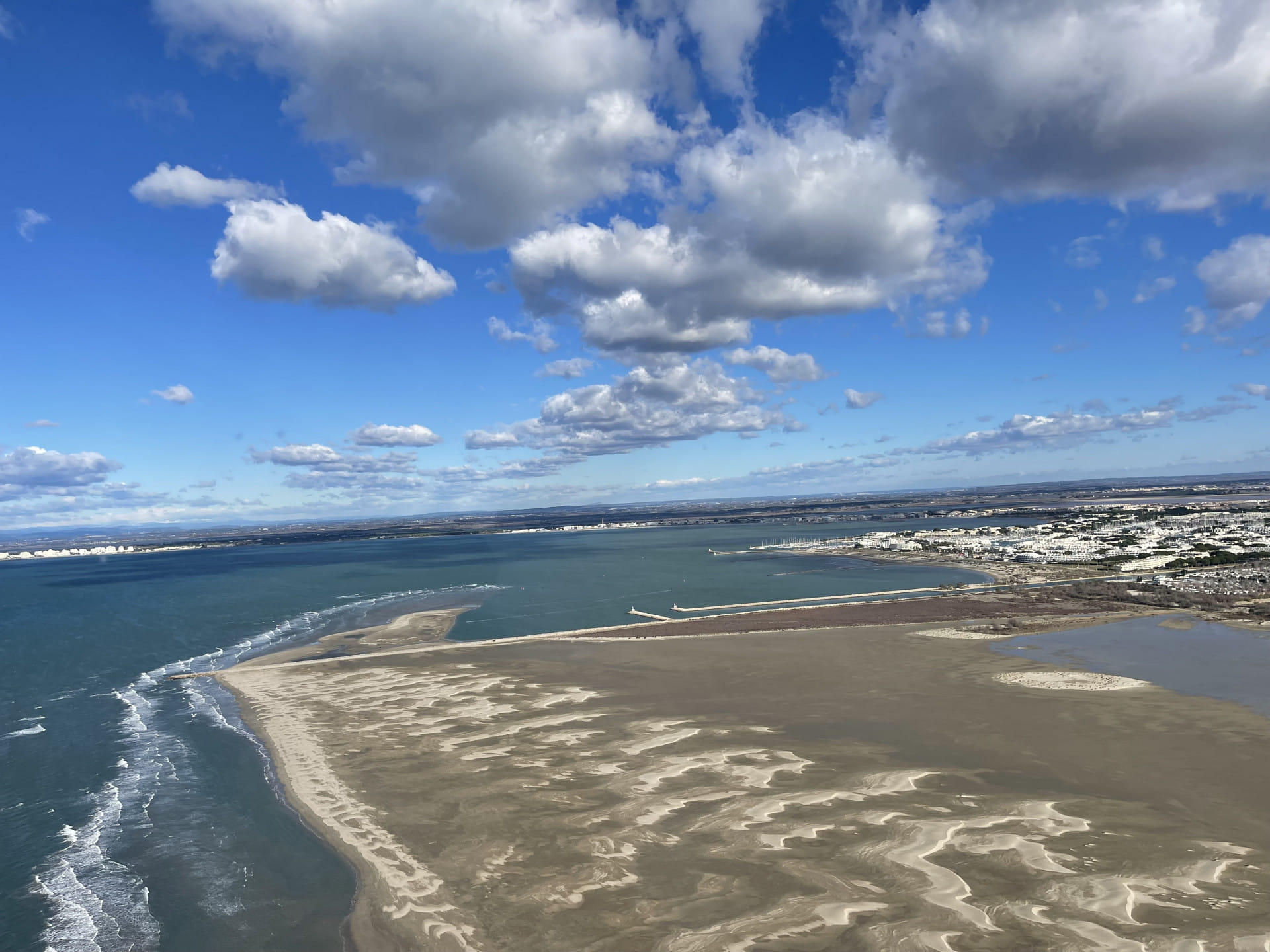 Vol Camargue jusqu'à Sète en hélicoptère R66 !