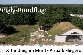 Fly-in Shelter am Flugplatz Lärz-Rechlin (EDAX)