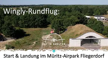 Rundflug mit Start und Landung am Flugplatz Lärz-Rechlin