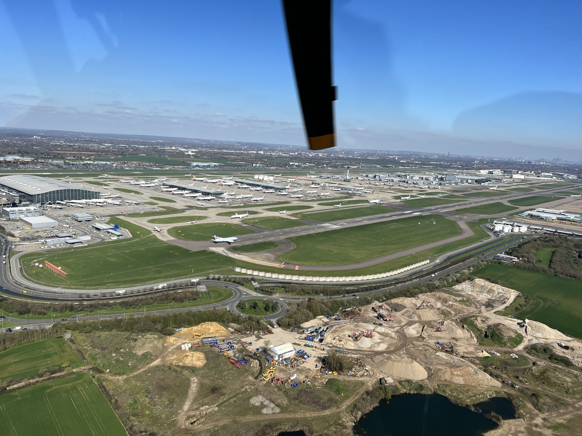 Running parallel to Heathrow's Runway 27L