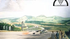 Anflug der Landebahn des Me262-Flugzeugwerkes bei Kahla