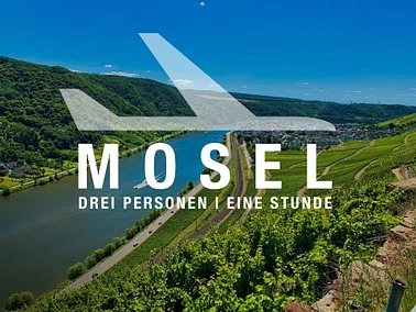 2-3 Pers. Rundflug: Bonn-Koblenz-Mosel & zurück