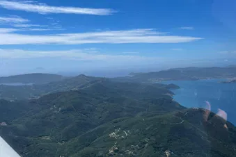 Overfly Isola d'Elba and the surrounding isles