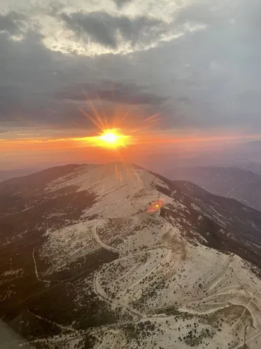 Coucher de soleil sur le Mont Ventoux