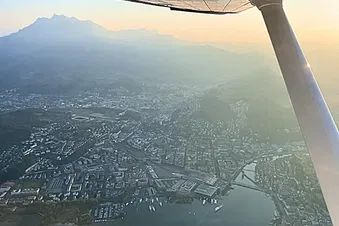 The city of Lucerne with its famous local mountain: Mount Pilatus