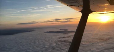 Frankenwald & fränkische Schweiz etc. aus der Luft. Rundflug Ikarus ca. 1Stunde.