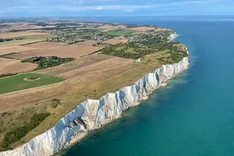 White cliffs of Dover.