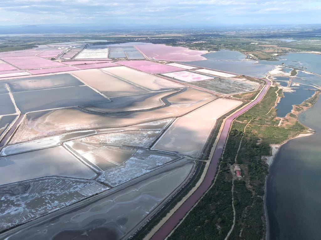Survol du Littoral de Camargue, Stes Maries Arles en hélico