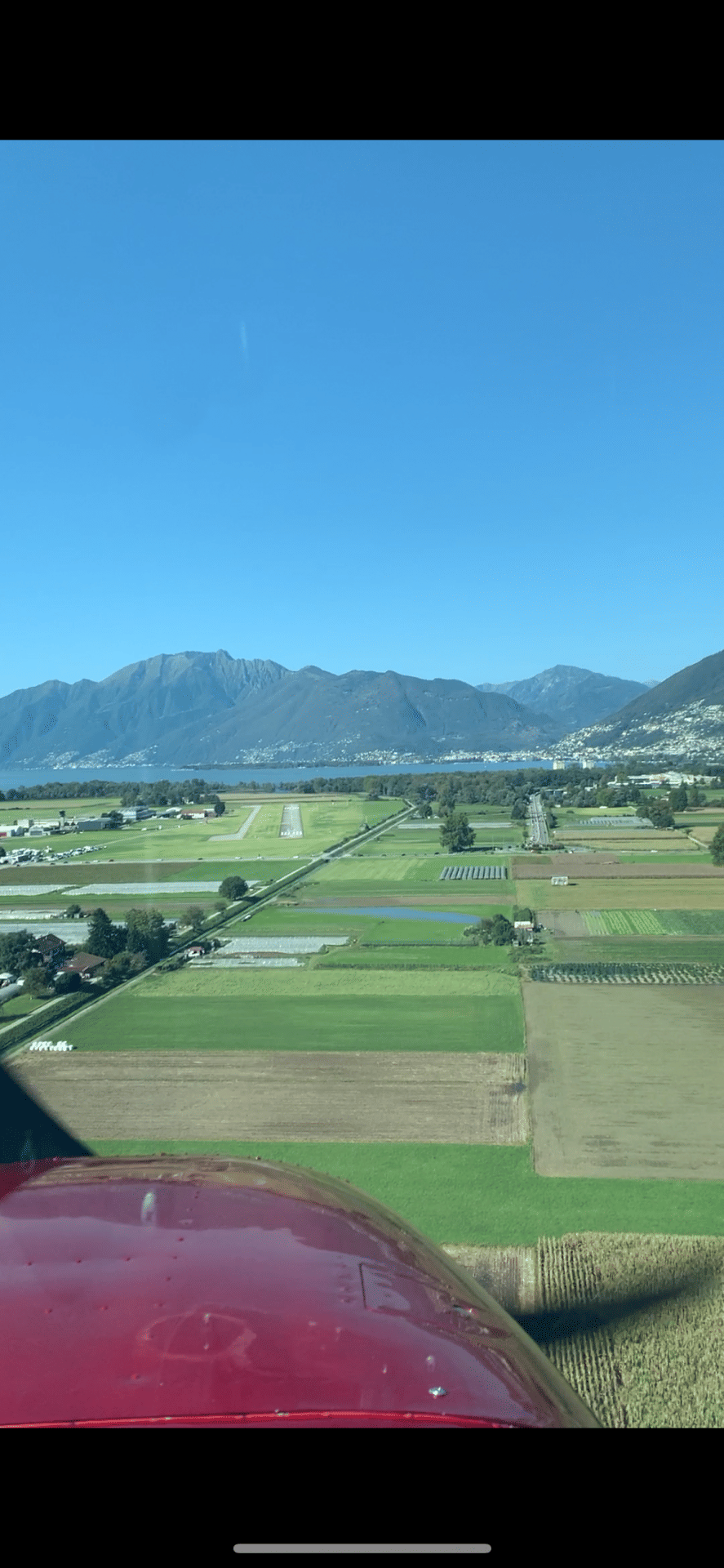 Endanflug auf Locarno
