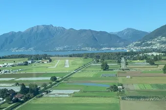 Endanflug auf Locarno