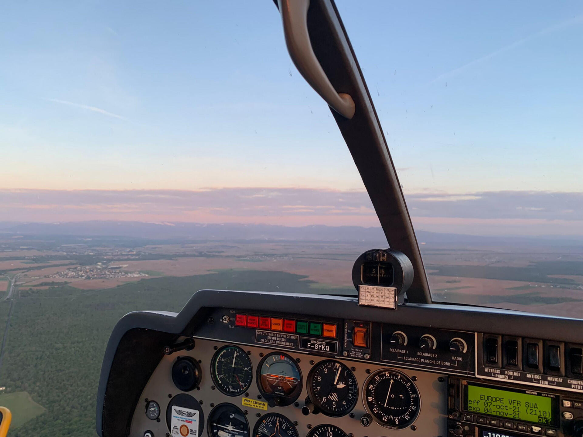 Coucher de soleil au-dessus de l’Alsace