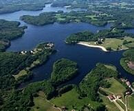 Vue aérienne du lac