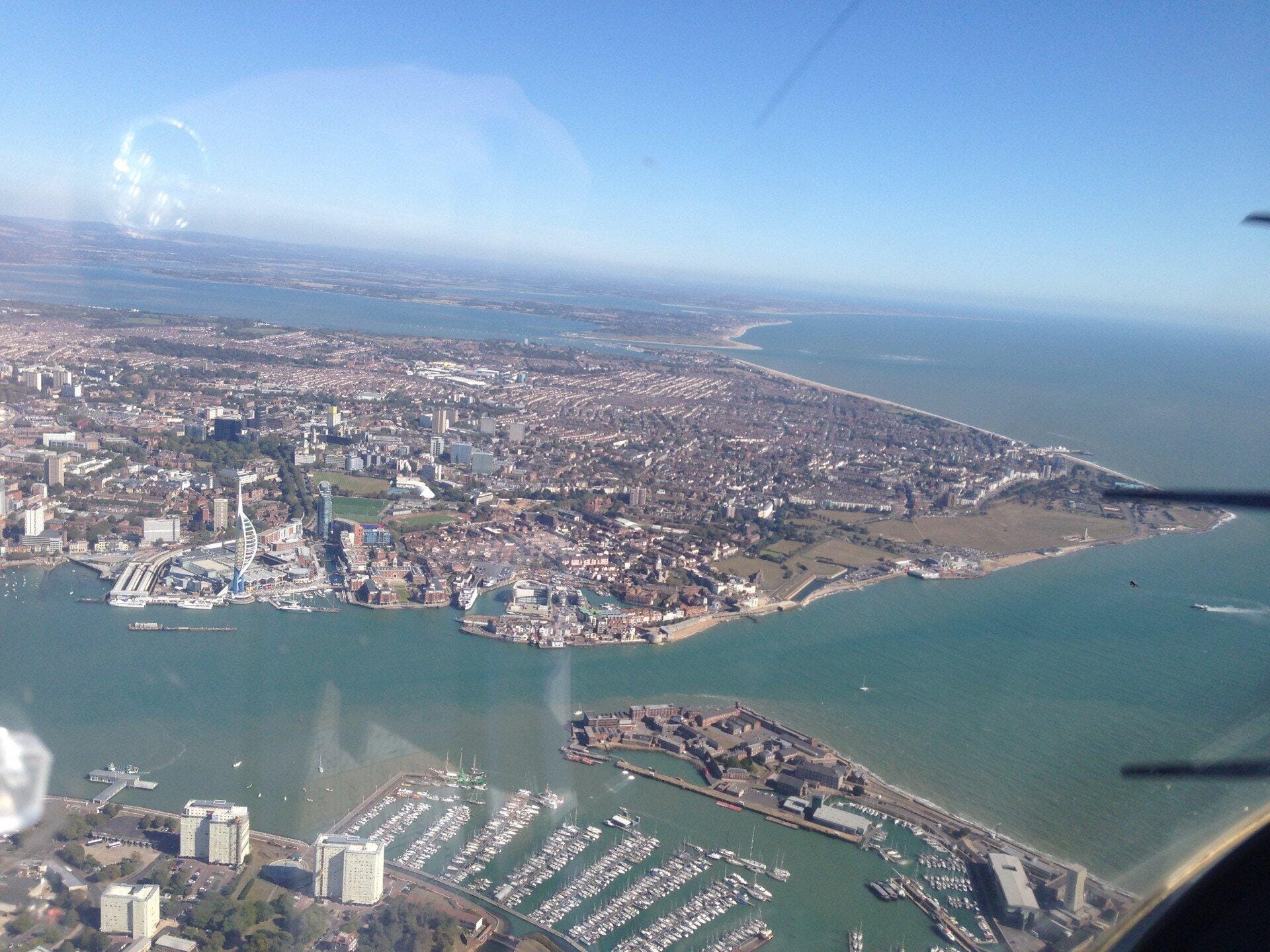 Flight to Portsmouth Lee on Solent