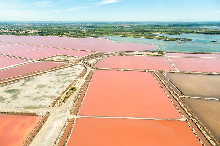 Vol Hélico - Aigues-Mortes, Salins du Midi - R44