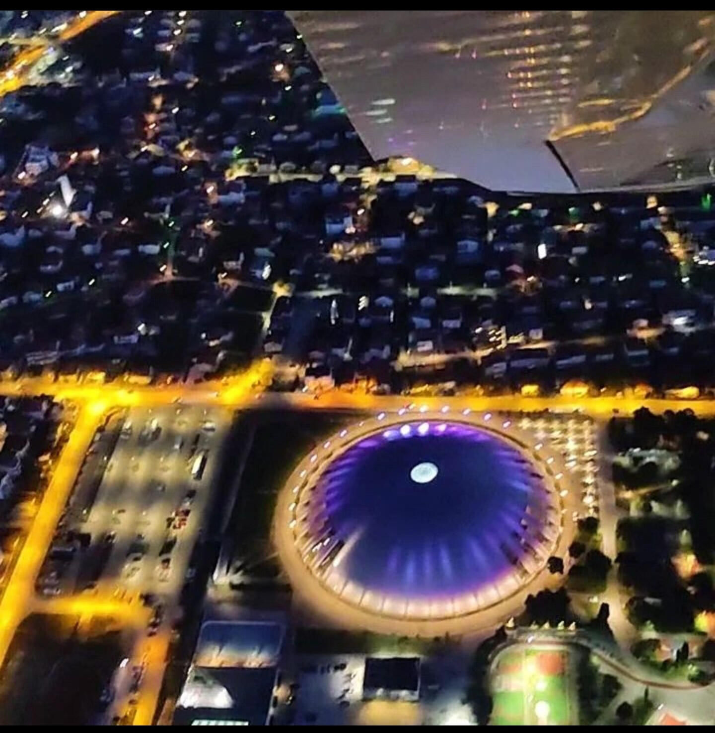 Night flying above Zadar