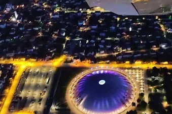 Night flying above Zadar