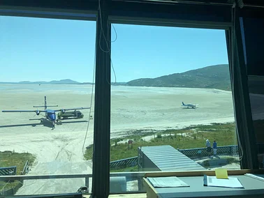 Great trip landing on the beach at Barra (also stop at Oban)