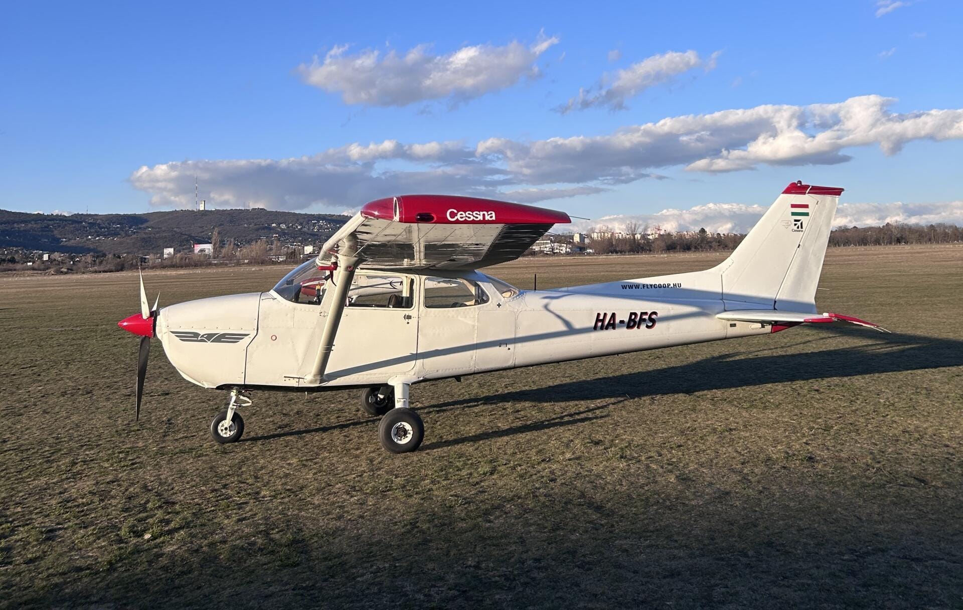 Our Airplane after Landing in Budaörs Airfield, our Homebase