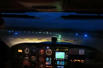 Nachtflug über Hannover