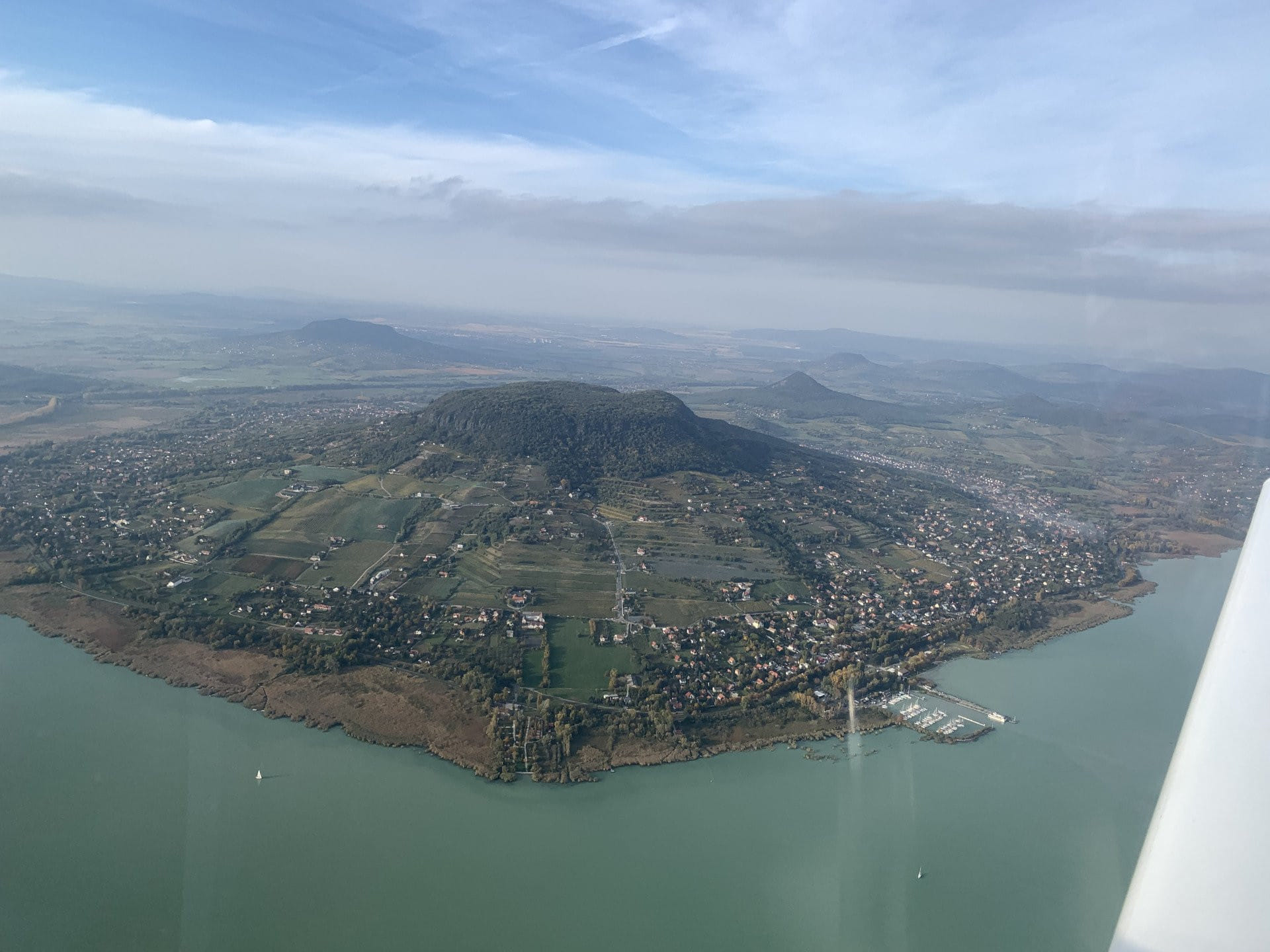 Flying over the Lake Balaton