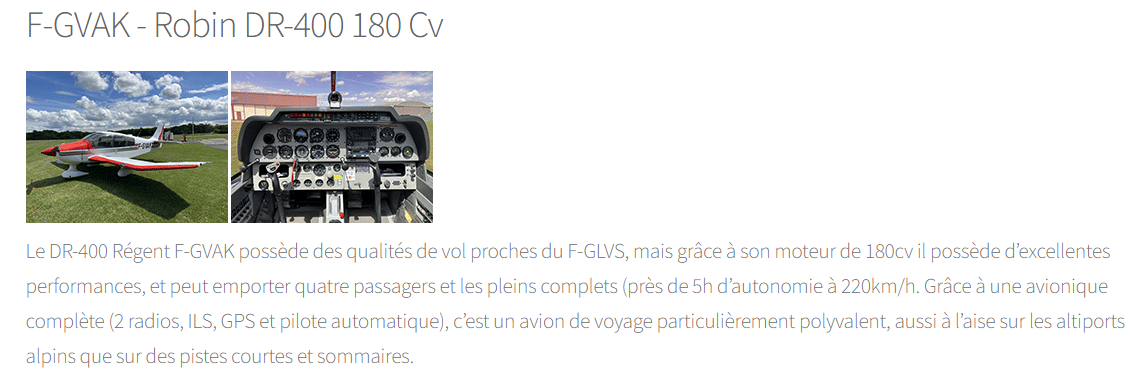 vue  du cockpit et description