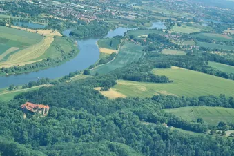 Einflug nach Dresden entlang der Elbe