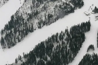 Flug über den Großen Arber, höchster Berg Niederbayerns