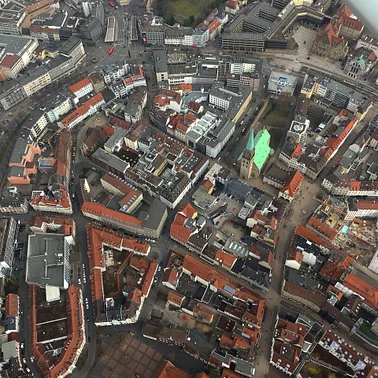Bielefeld und Umgebung von oben