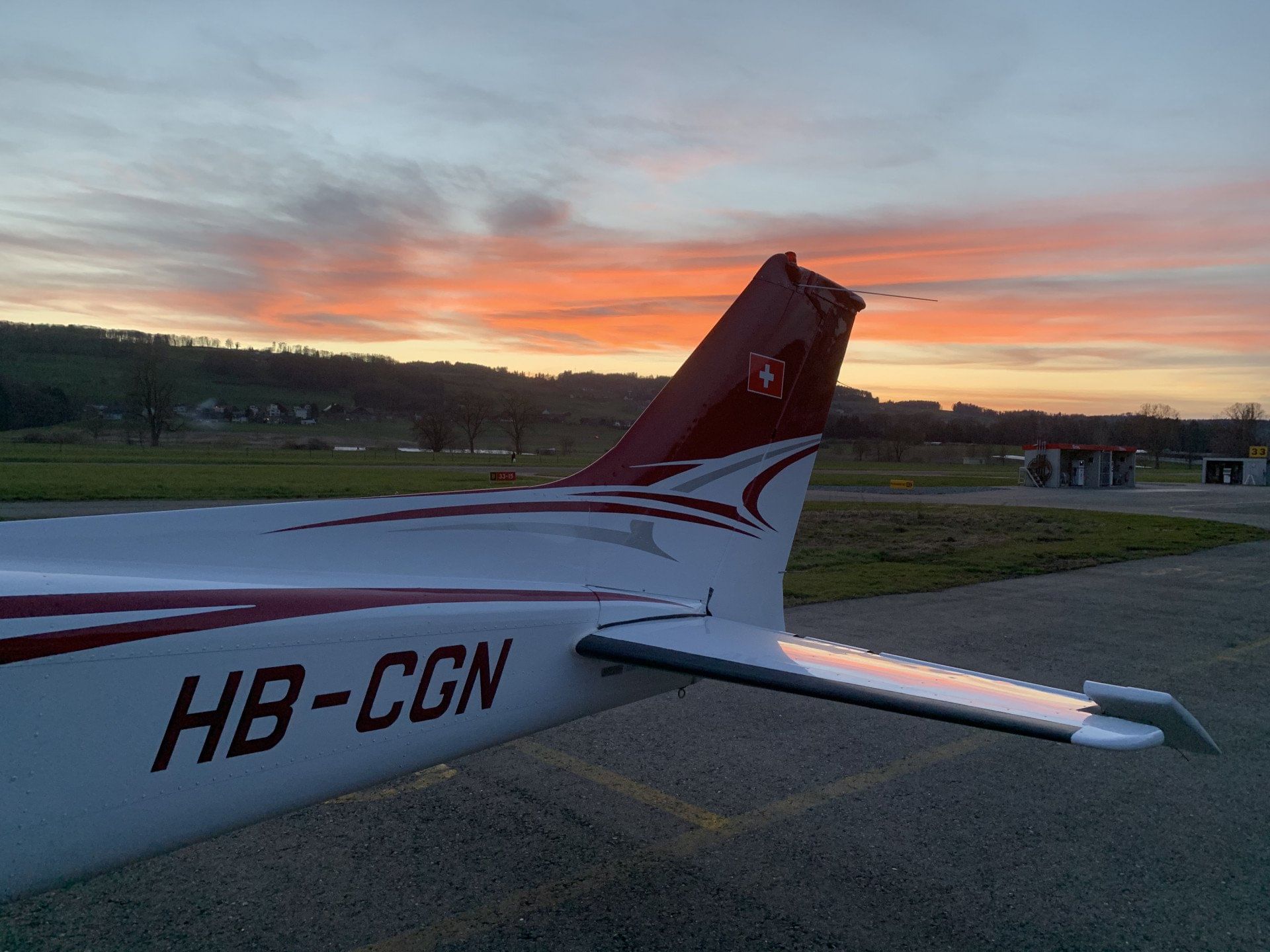 Zentralschweiz bei Sonnenuntergang