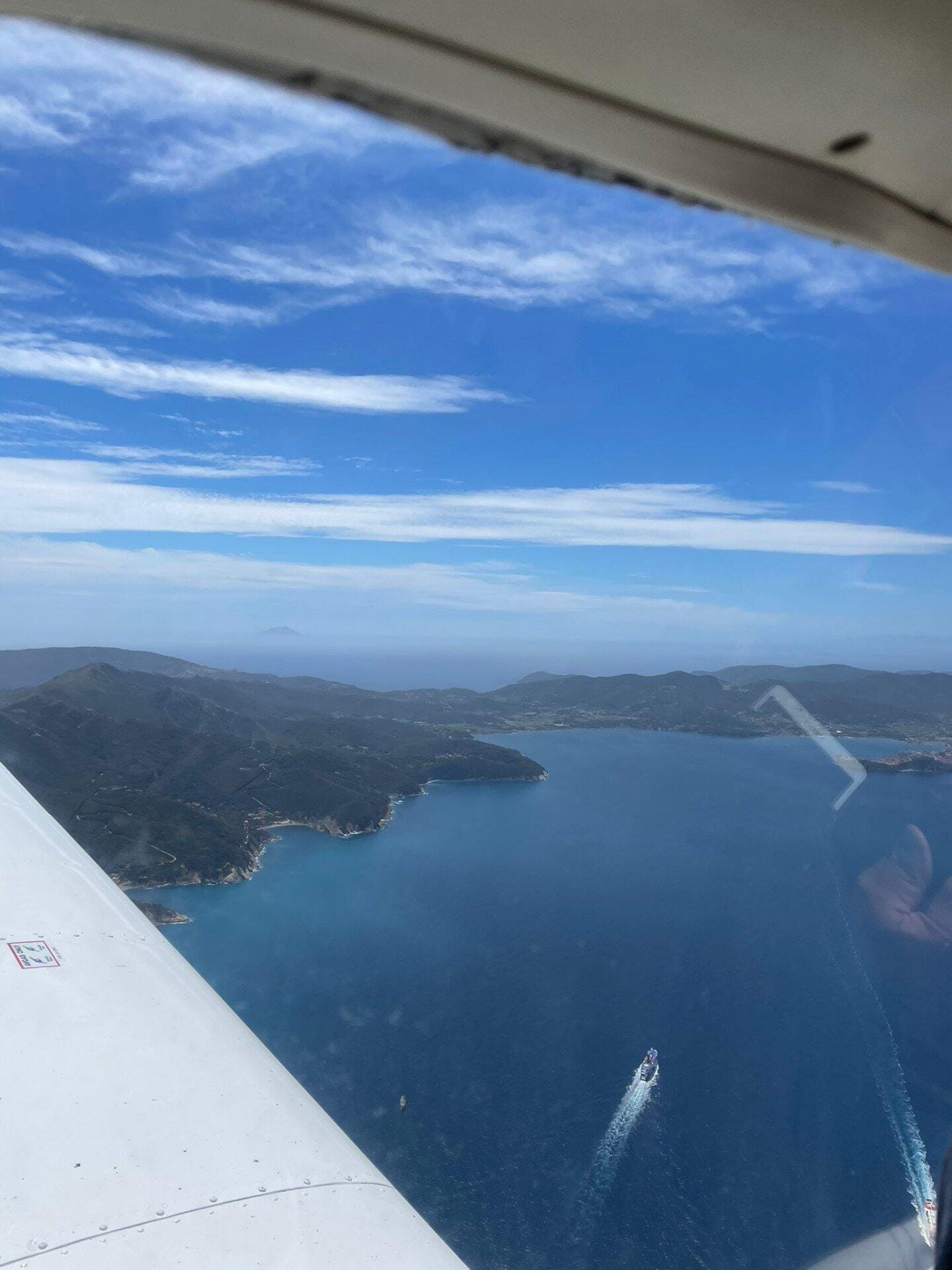 Overfly Isola d'Elba and the surrounding isles