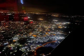 Northern Night Flight - See the city lights at Night