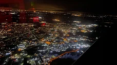 Northern Night Flight - See the city lights at Night