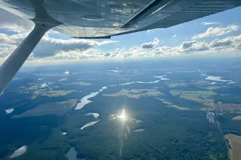 Kleiner Rundflug zum Schiffshebewerk und zur Oder