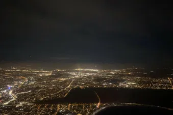 Nachtflug über Hannover