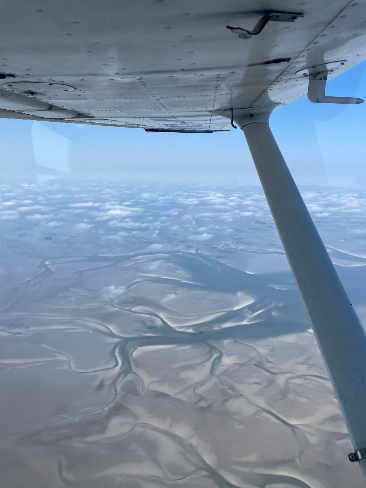 Blick auf das Wattenmeer auf dem Weg nach Sylt