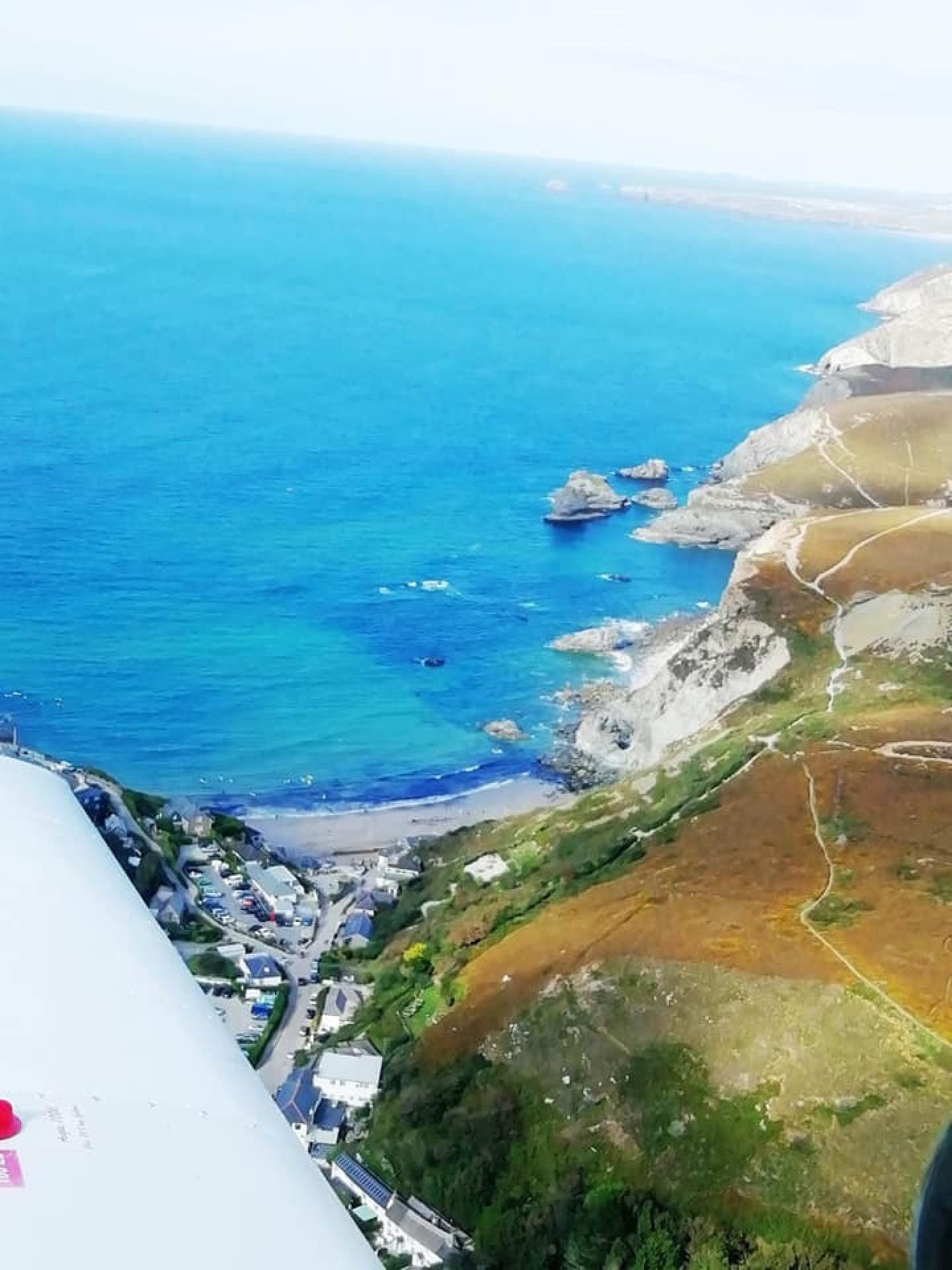 Scenic flight of Cornwall's North and South coast