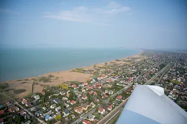 Flying over the Lake Balaton