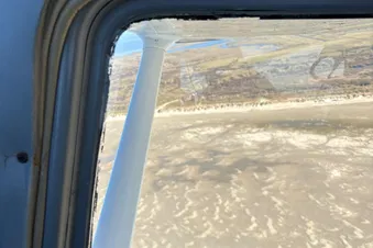 Blick auf die Piste von Borkum