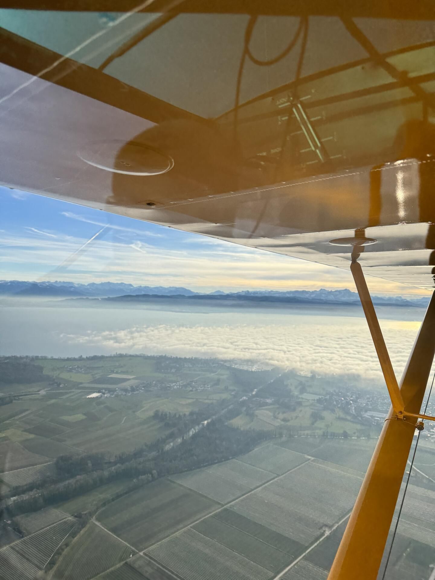 Bodensee und Allgäu von oben mit einem historischen Flugzeug