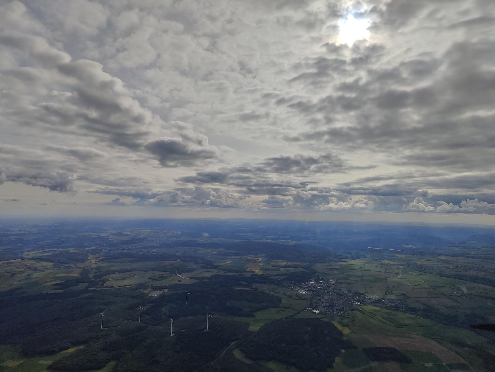 Flug Richtung Rothenburg