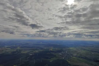 Flug Richtung Rothenburg