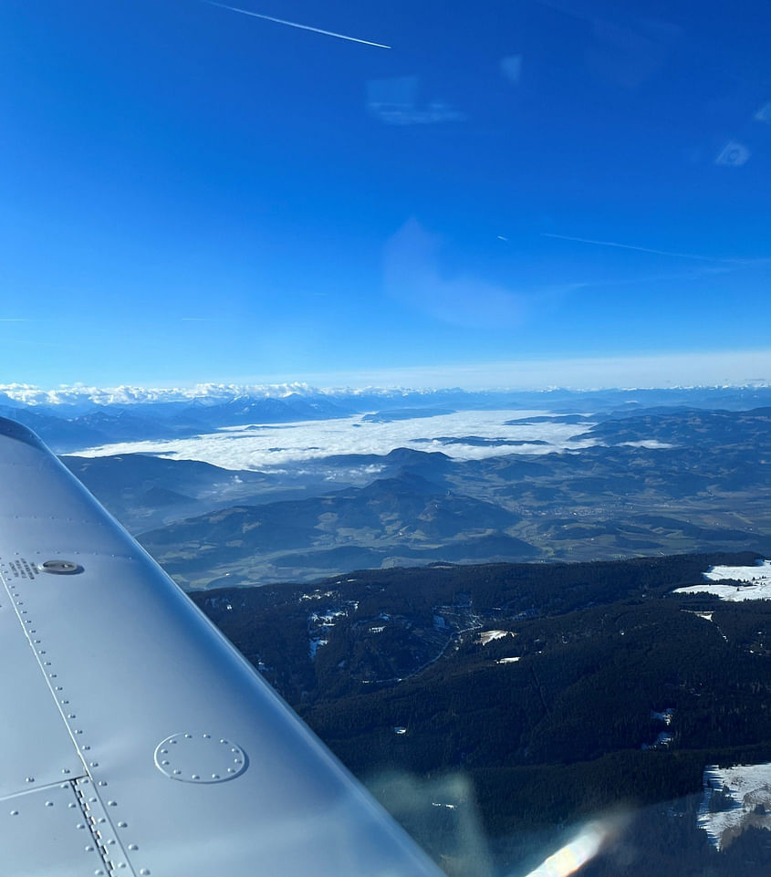 Flug über die Koralpe