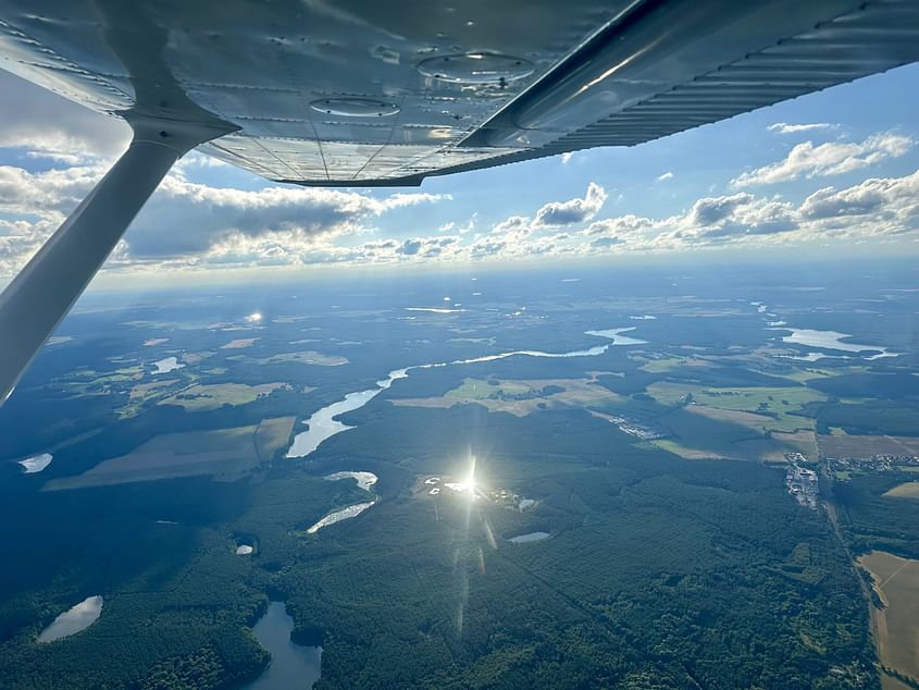 Kleiner Rundflug zum Schiffshebewerk und zur Oder