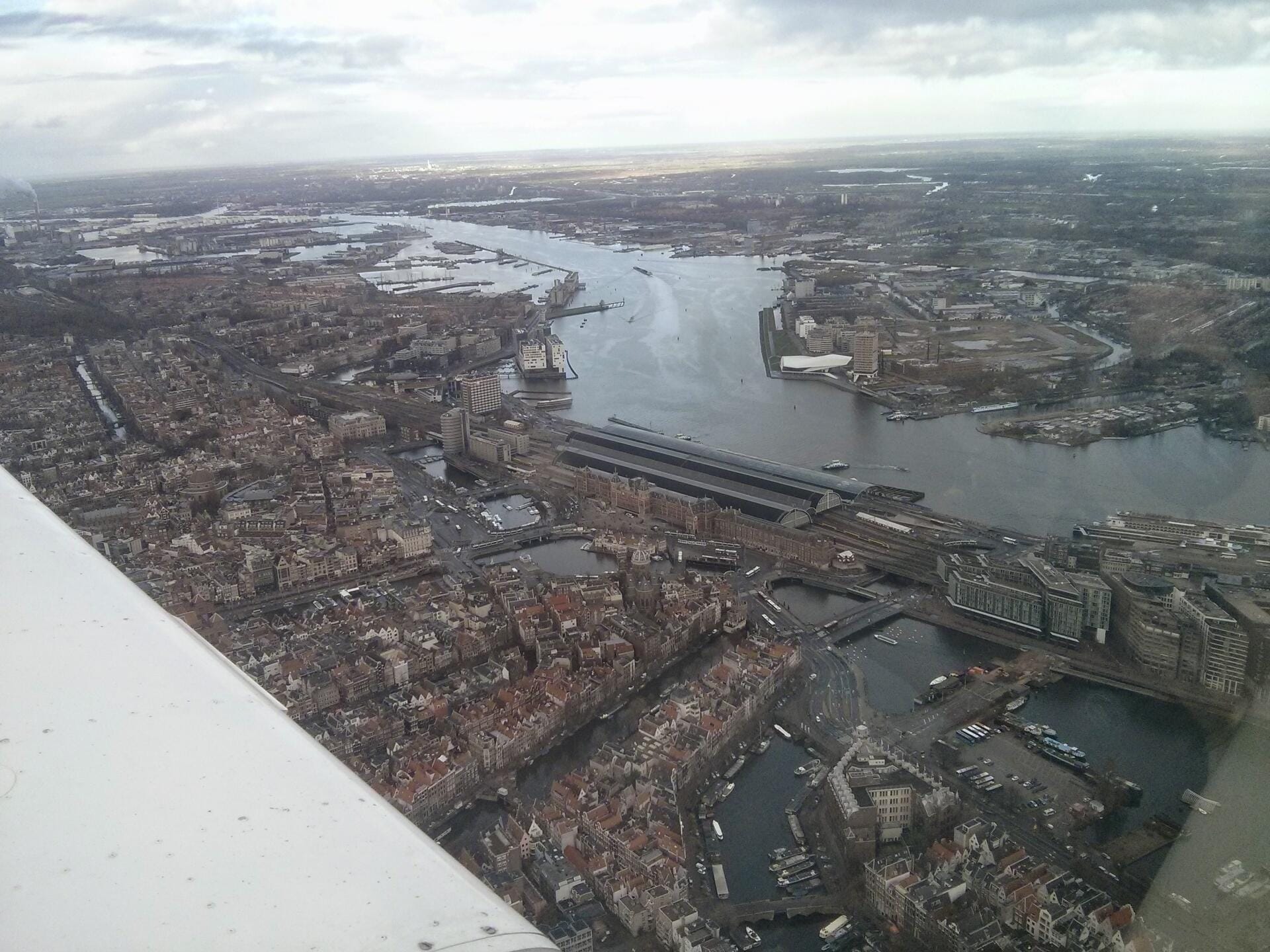 Sightseeing flight over Amsterdam