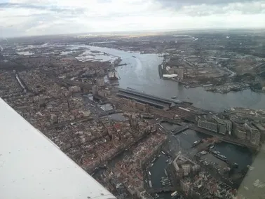 Sightseeing flight over Amsterdam
