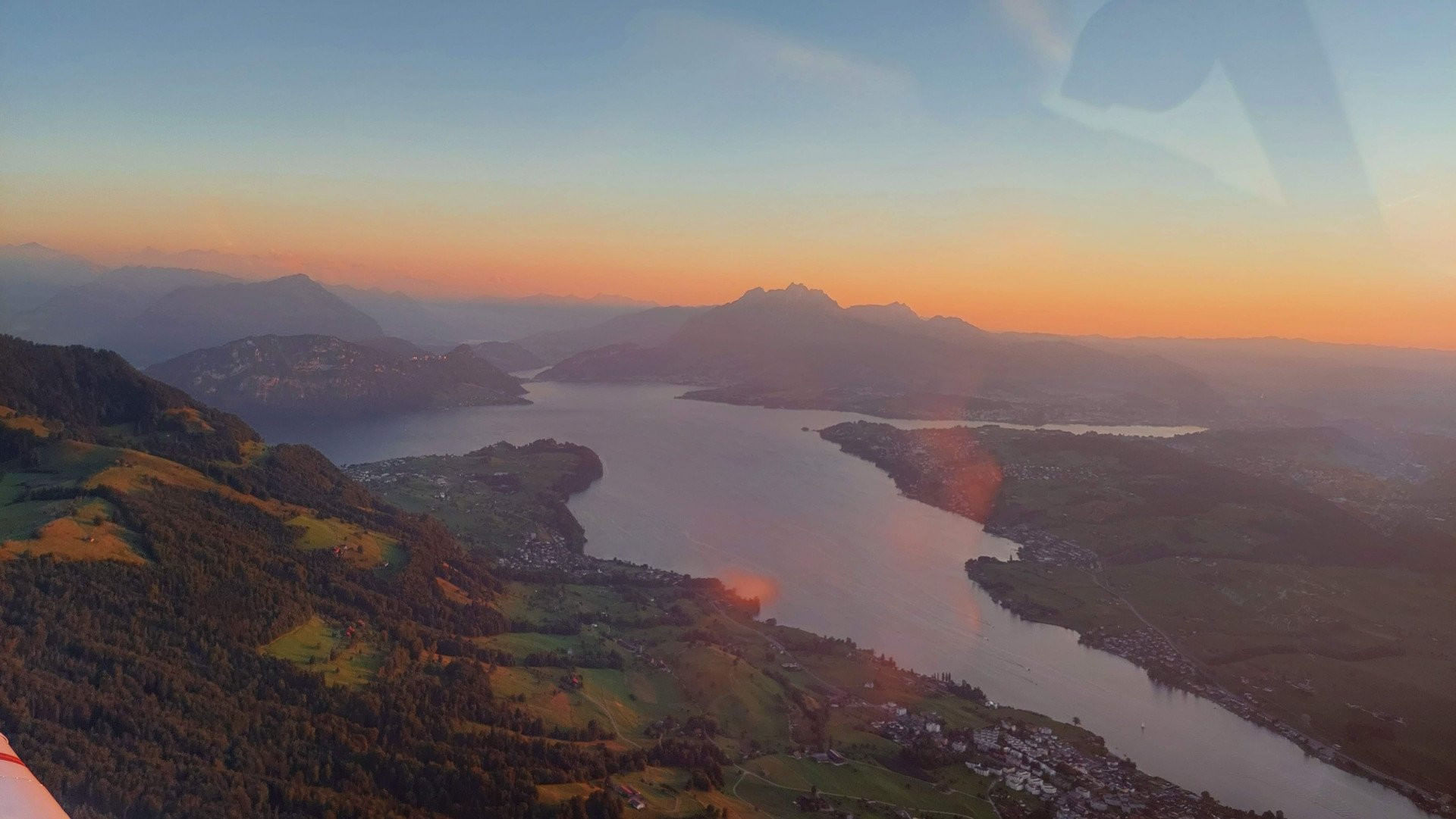 Sonnenuntergang über Luzern, Rigi Vierwaldstättersee