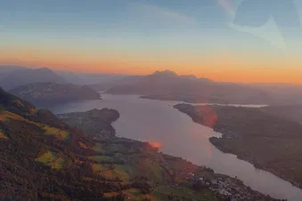 Sonnenuntergang über Luzern, Rigi Vierwaldstättersee