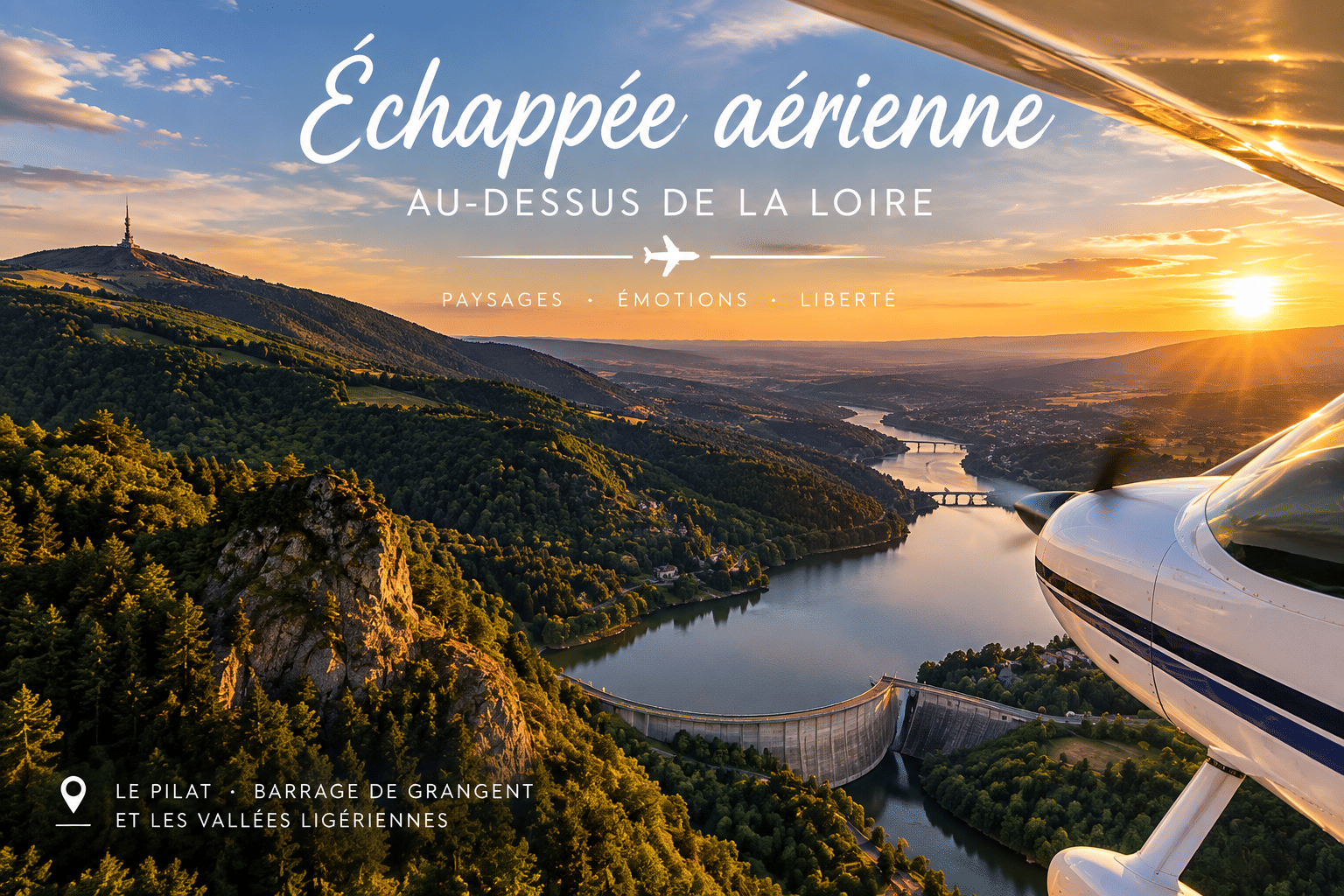 Échappée aérienne au-dessus de la Loire