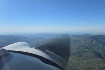 After passing the first 20 minutes, we will fly high over hills and mountains!